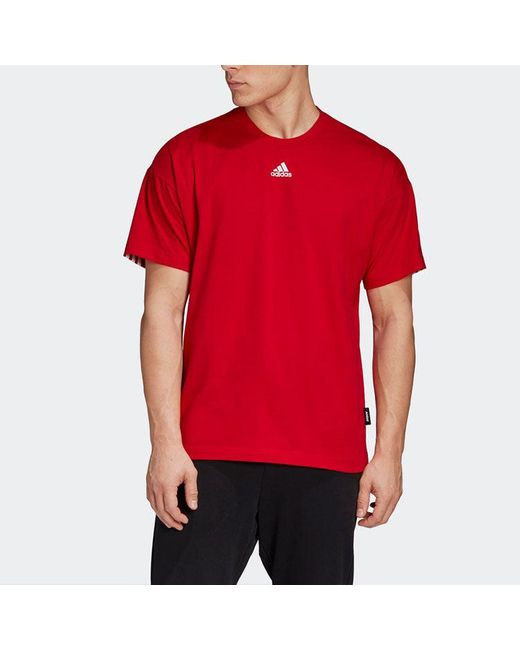 Adidas Red Must Haves 3-stripes T-shirt for men