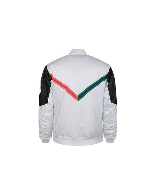 Nike Blue Wings Ma-1 Casual Sports Colorblock Stand Collar Jacket for men