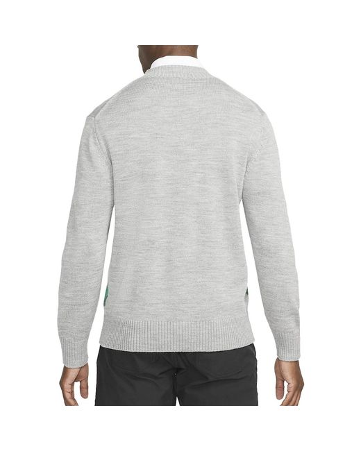 Nike Gray Tiger Woods Knit Golf Crew Sweater for men