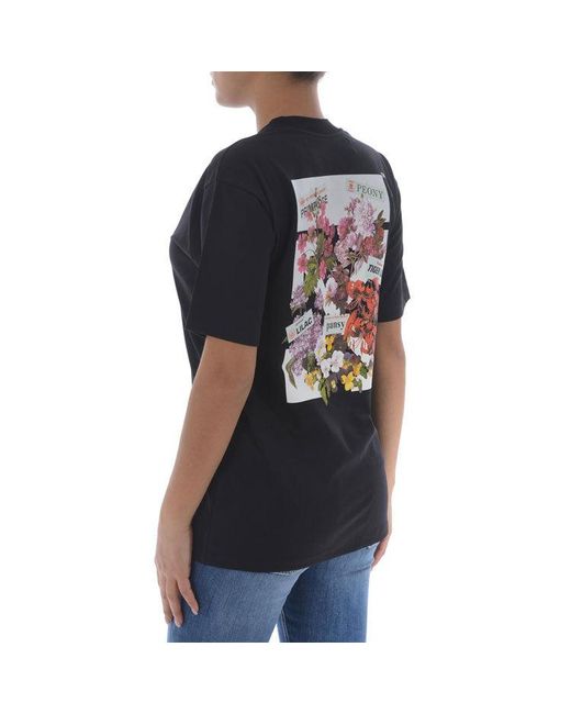 Off-White c/o Virgil Abloh Black (Wmns) Ss19 Flower Arrows Sketch Print Short Sleeve