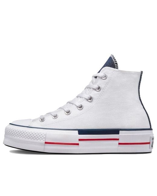 Converse White (Wmns) Chuck Taylor All Star Lift Platform Retro Denim