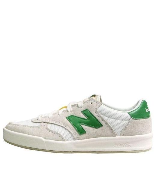 New Balance Green 300 Series Retro Low Tops Casual Skateboarding Shoes White