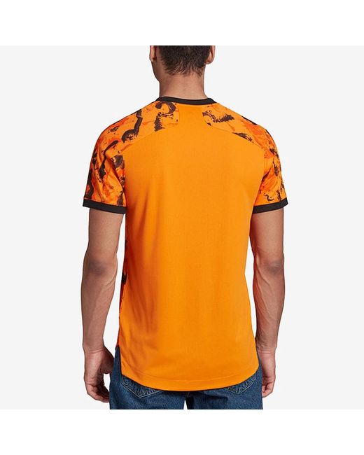 Adidas Orange Au Player Edition 20-21 Season Juventus Away Soccer/Football Sports Patchwork Print Short Sleeve for men