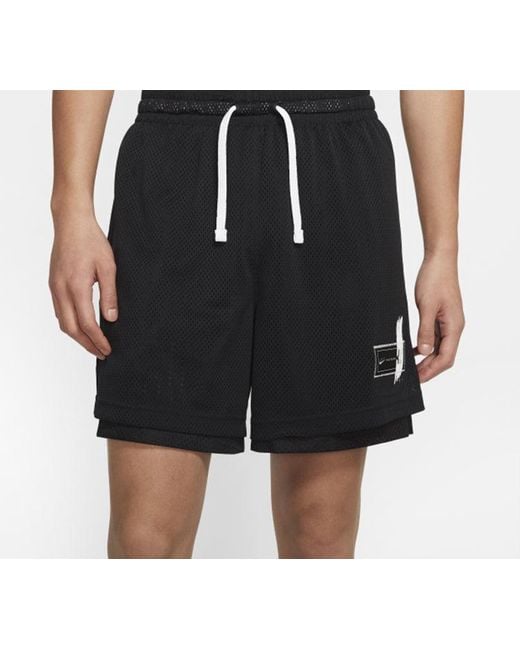 Nike Black Kd Reversible Design Basketball Sports Shorts for men