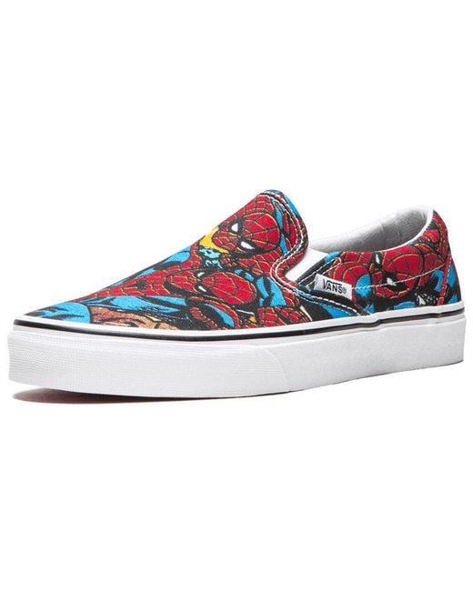 Vans Red Marvel X Slip-On 'Spiderman' for men