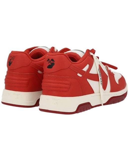 Off-White c/o Virgil Abloh Red Out Of Office Low-Top Sneakers for men