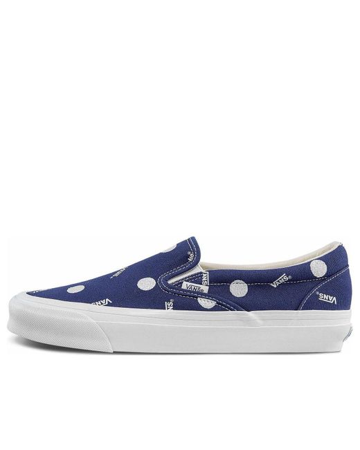 Vans Blue Og Classic Slip-On Lx Low Top Casual Skateboarding Shoes for men