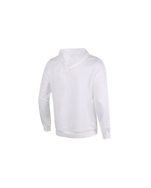 PUMA White Athleisure Casual Sports Colorblock Printing Logo Hooded Knit for men