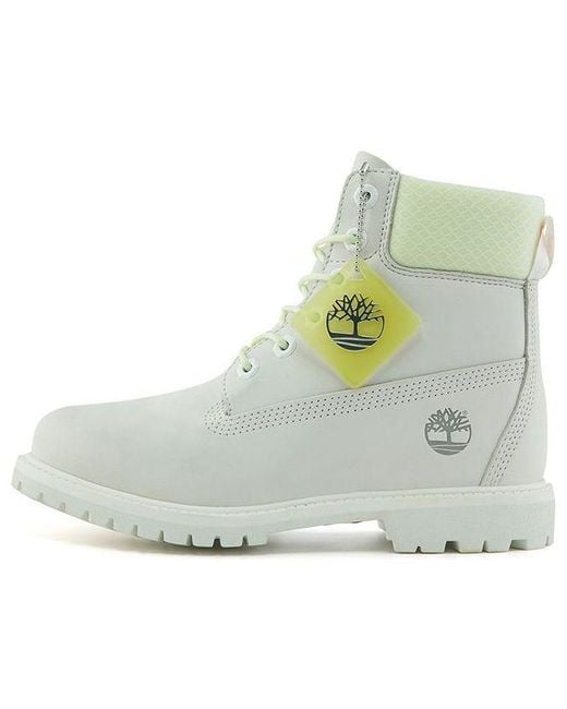 Timberland Gray (Wmns) Premium 6 Inch Waterproof Wide Fit Boot 'Bright Waterbuck'
