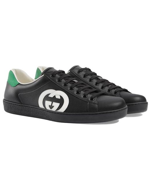 Gucci Black Ace 'Interlocking G for men