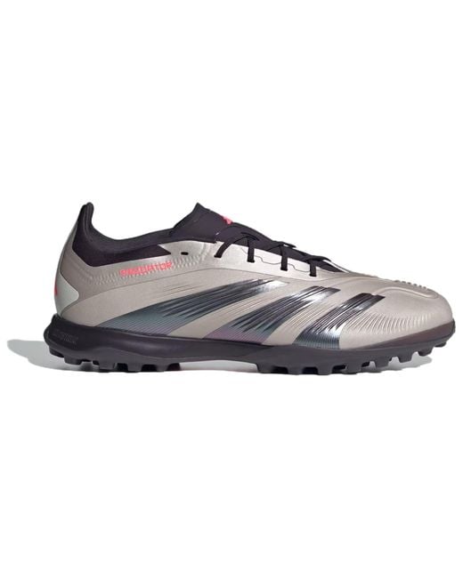 Adidas Gray Predator Elite 'Platinum Metallic Aurora Turbo' for men