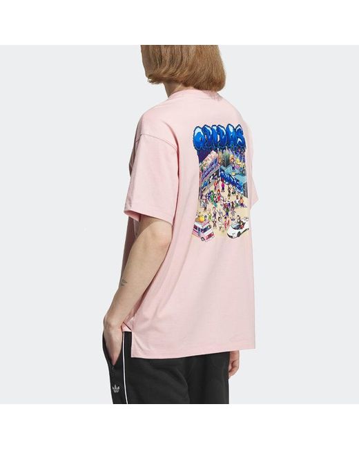 Adidas Pink Originals X Monkey Kingdom Gfx T-Shirt for men