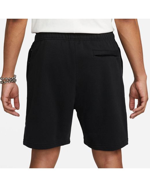Nike Black Solo Swoosh French Terry Shorts for men
