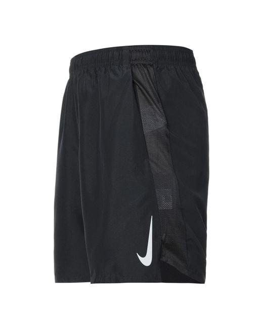 Nike Black Challenger Dri-Fit Non-Liner Running Quick-Dry Shorts for men