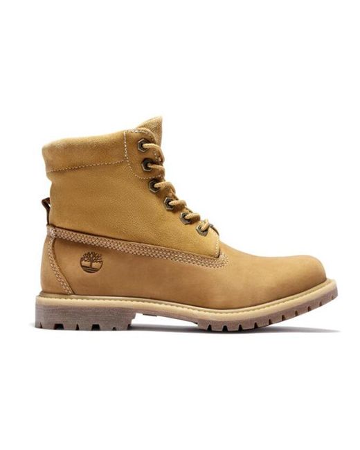 Timberland Brown (Wmns) Roll Top Boots Basic 'Wheat With Dot Print'