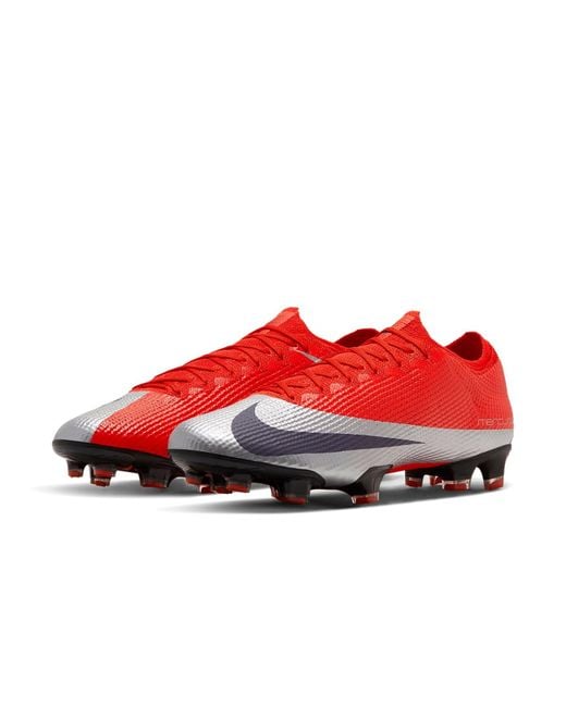 Nike Red Mercurial Vapor 13 Elite Fg 'Max Metallic' for men
