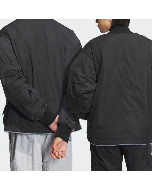 Adidas Black Reverse Sherpa Jackets for men