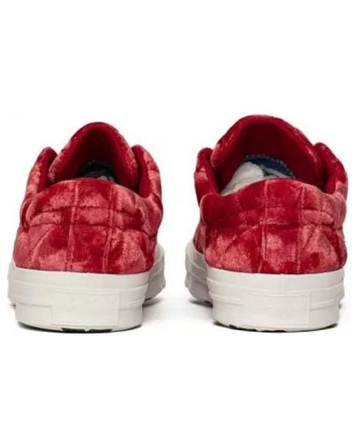 Converse Red Golf Le Fleur X One Star 'Quilted Velvet Cherry' for men
