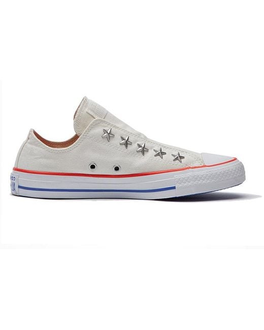 Converse White (Wmns) Chuck Taylor All Star Teen Slip 'Stars Studded'