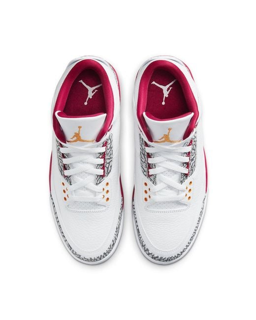 Nike White 3 Retro 'Cardinal' for men
