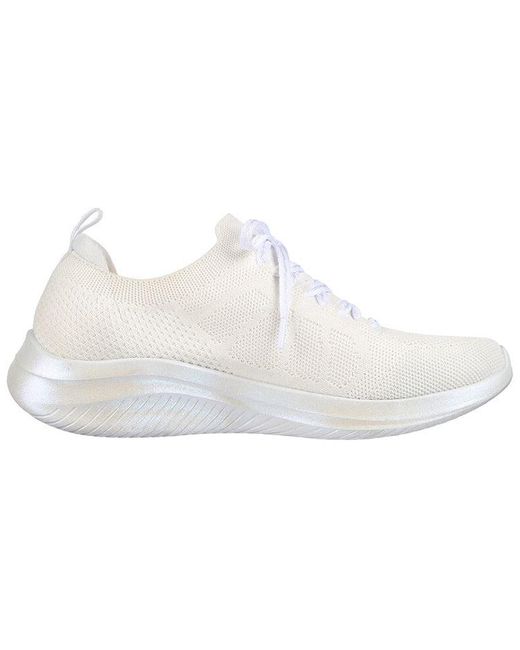 Skechers White (Wmns) Ultra Flex 3.0 'Glowing Sky