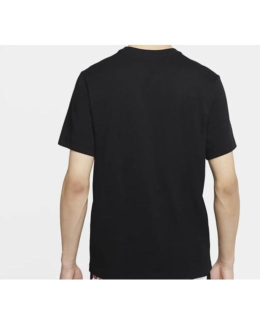 Nike Black As Sportswear Nsw Tee Shoe Printing Short Sleeve for men