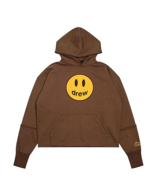 Drew House Brown Mascot Deconstructed Hoodie for men