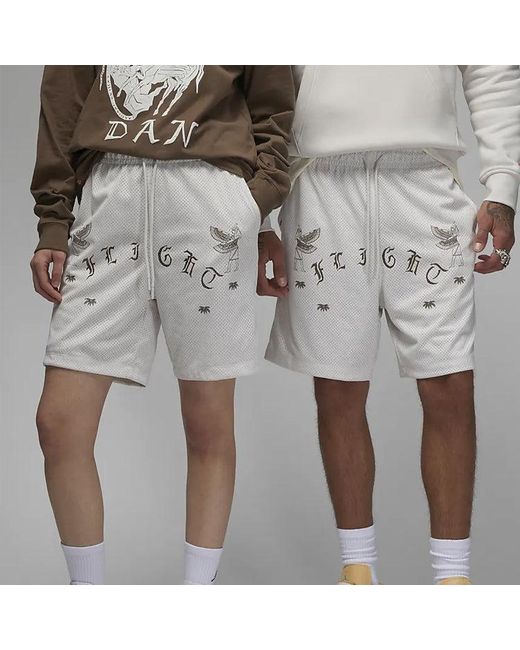 Nike White Artist Series By Umar Rashid Mesh Shorts for men