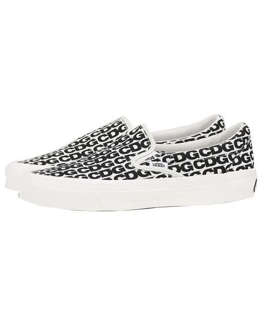 Vans White Comme Des Garcons X Og Classic Slip-On 'Cdg Print for men