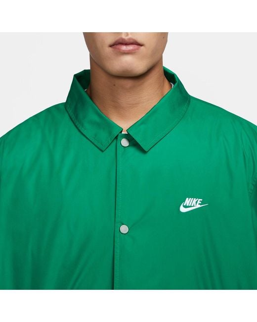 Nike Green Club Coach Jacket for men