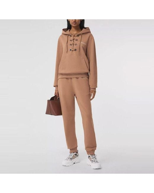 Burberry Brown (Wmns) Ss21 Printing Cotton Loose Hoodie