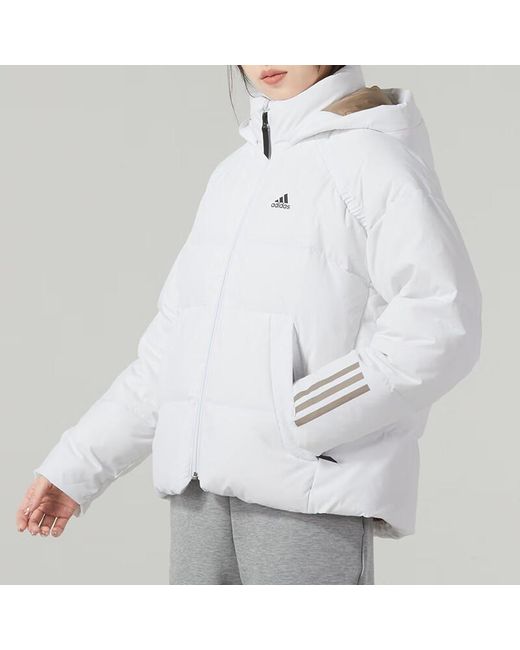 Adidas White (Wmns) Dy Hooded Down Jackets