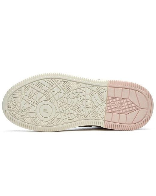 Fila White (Wmns) Salto Shock Absorption Non-Slip Low Tops Retro