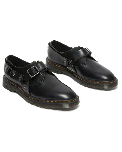 Dr. Martens Black Henree Polished Smooth Leather Buckle for men