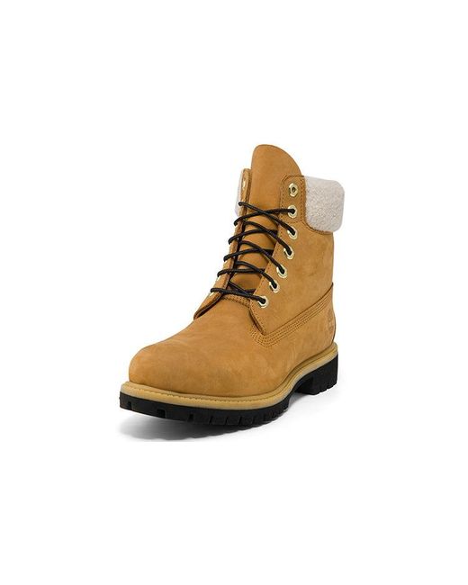 Timberland Brown (Wmns) 6 Inch Premium Shearling Boots 'Wheat Nubuck'