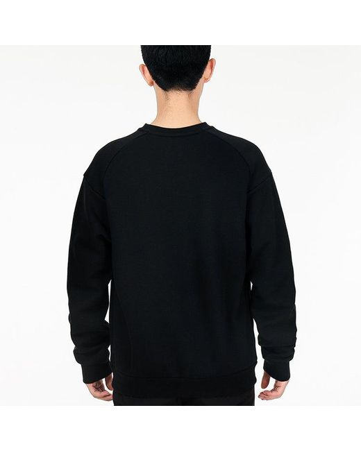 Nike Blue Logo Printing Fleece Lined Stay Warm Sports Pullover Round Neck for men