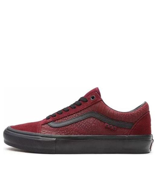 Vans Red Breana Geering X Skate Old Skool 'Port Snakeskin' for men