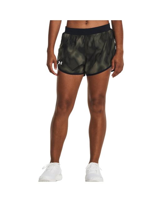 Under Armour Black (Wmns) Fly-By 2.0 Printed Shorts