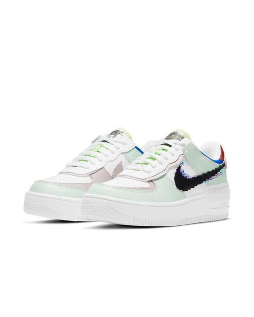 Nike Blue (Wmns) Air Force 1 Shadow Se 'Pixel Swoosh