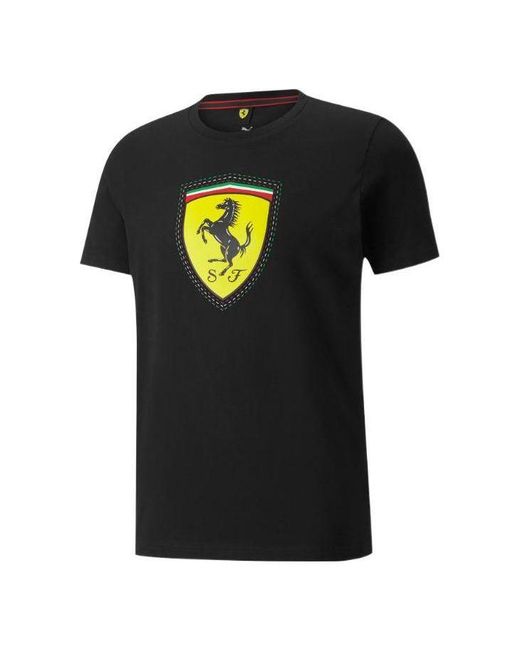 PUMA Black Scuderia Ferrari Race Color Shield T-Shirt for men