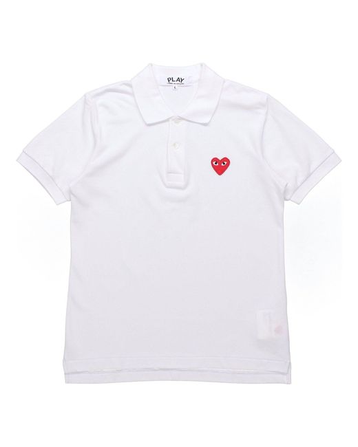 COMME DES GARÇONS PLAY White (Wmns) Polo Emblem
