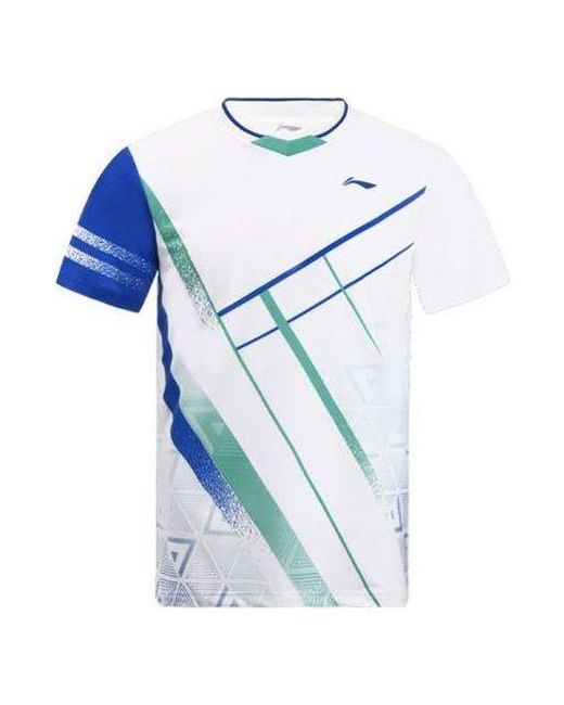 Li-ning Blue Badminton Series Quick Dry T-shirt for men