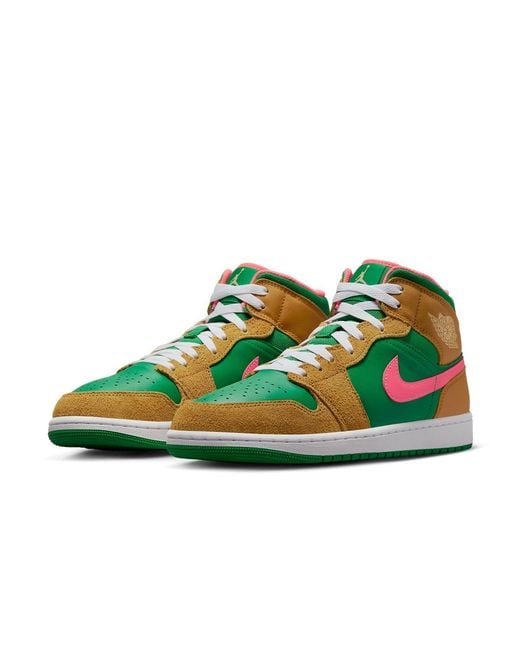 Nike Green Jordan 1 Mid 'Wheat Watermelon' for men