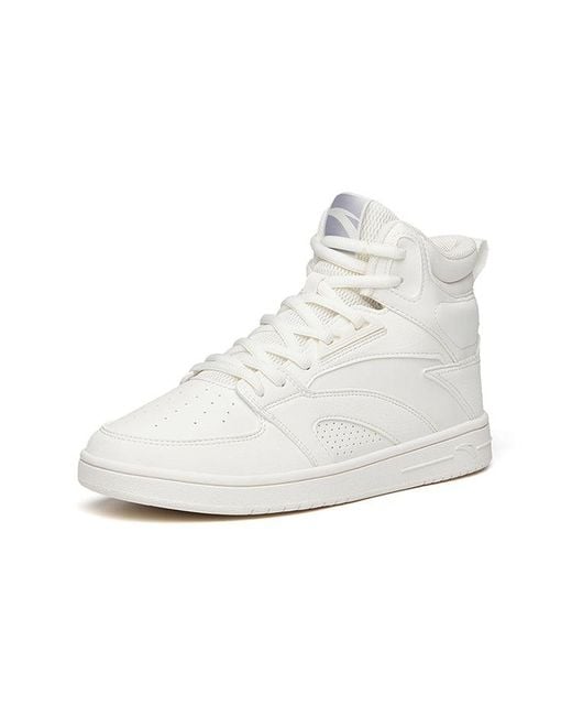 Anta White (Wmns) Skateboarding Series Sneakers High 'Ivory'
