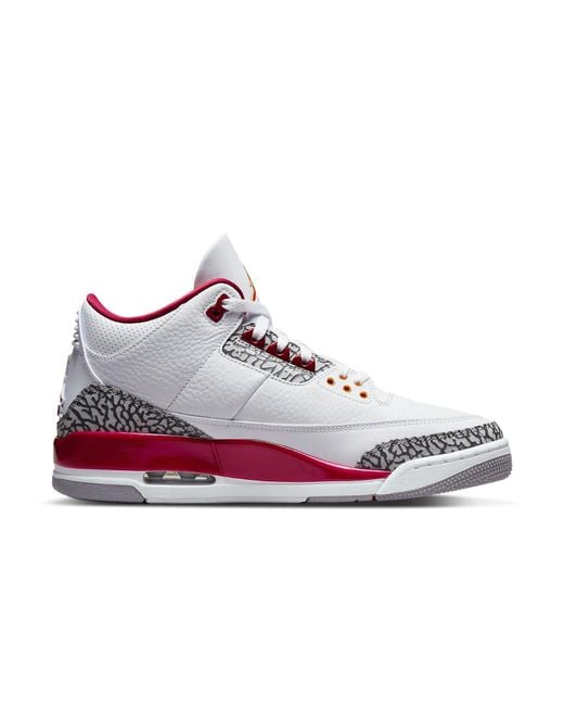 Nike White 3 Retro 'Cardinal' for men