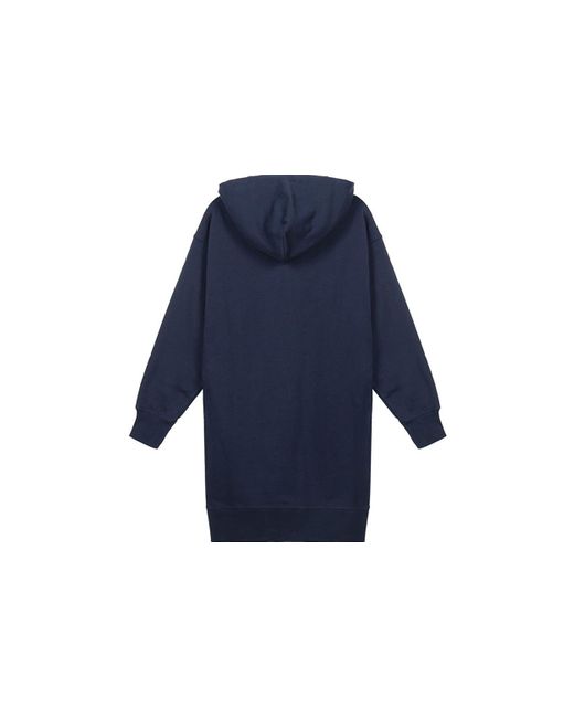 KENZO Blue (Wmns) Fw20 Logo Embroidered Fleece Lined Hooded Long Sleeves Hoodie