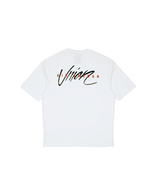 Nike White X Union La Dunk Printing Sports Round Neck T-Shirt Asia Sizing for men