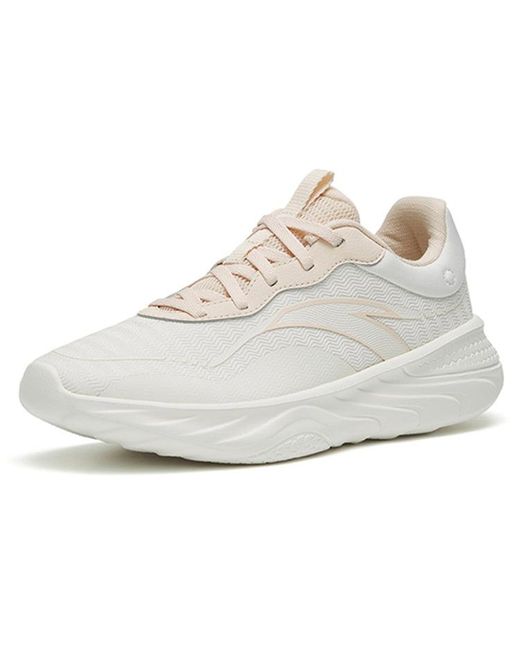 Anta White (Wmns) Shock-Absorbing Low-Top Running Shoes