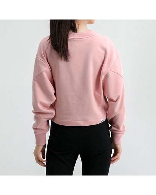 PUMA Pink (Wmns) Rebel Crew Cropped Training Sweatshirt