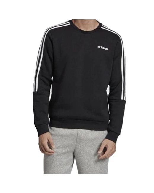 Adidas Black M Crew 3S Training Sports Pullover for men